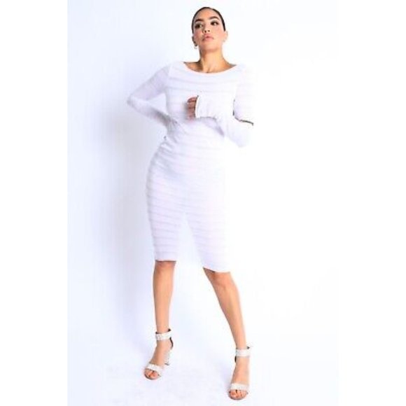 Boutique Dresses & Skirts - Women's Open Back Knit Midi Cover Up Dress Swim Bikini Cover up Dress S M L